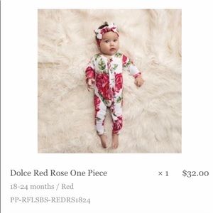 Posh peanut dolce red rose one piece